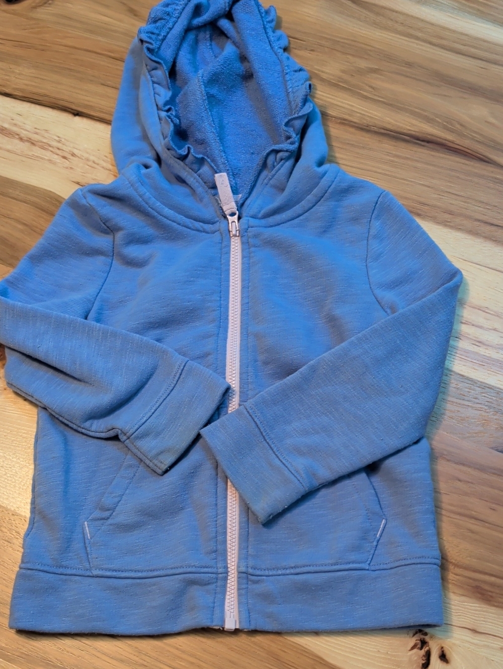 Cat & Jack Light Blue Girls' Hooded Zip Jacket